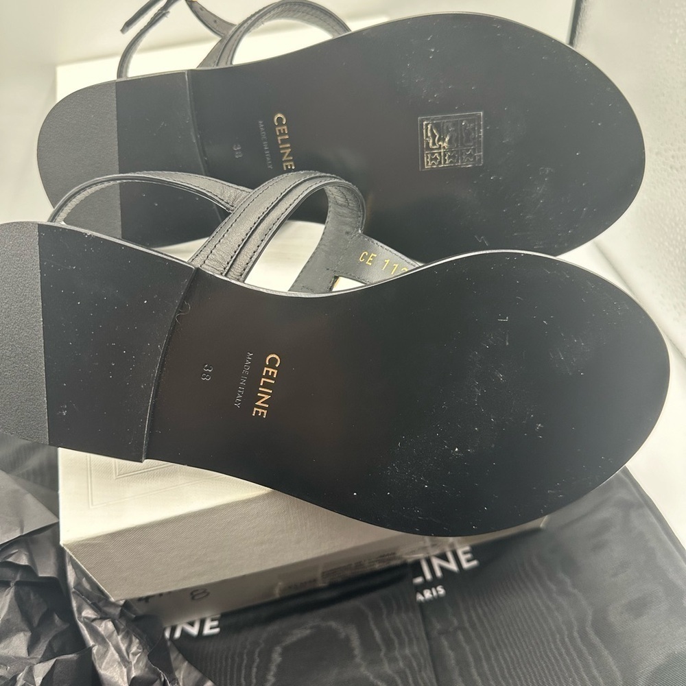 Celine triomphe sandals black - Picture 3 of 7